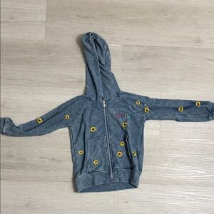 Chaser Blue Hoodie with Sunflower Accents